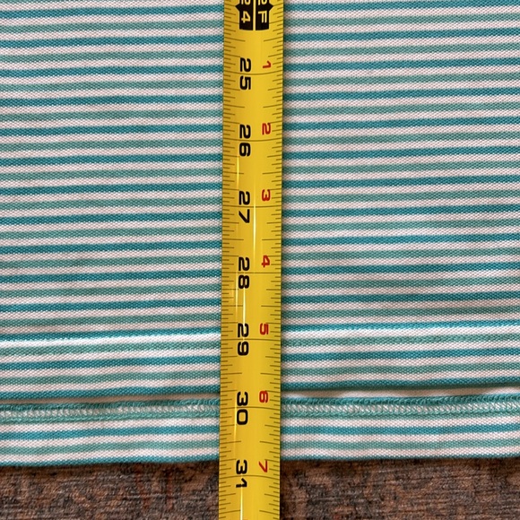 Southern Tide The Skipjack Polo, Lighter & Darker Blue-Green/White Stripes, XL. - Picture 14 of 14